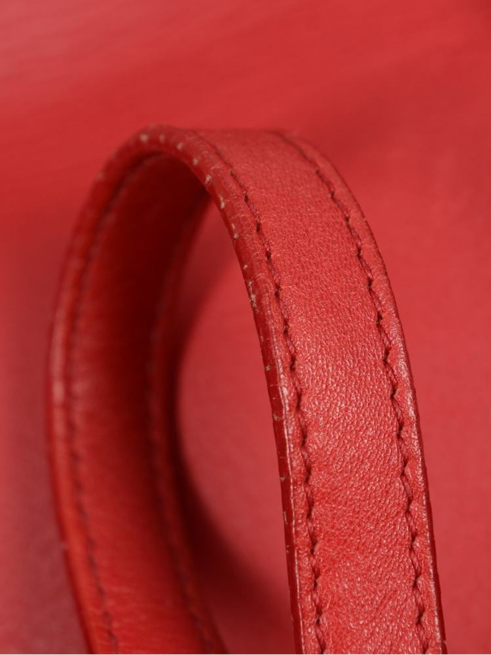 ♥️Saint Laurent Paris Cabas Red Leather 'Y' Top-Handle Satchel♥️ - Picture 9 of 16